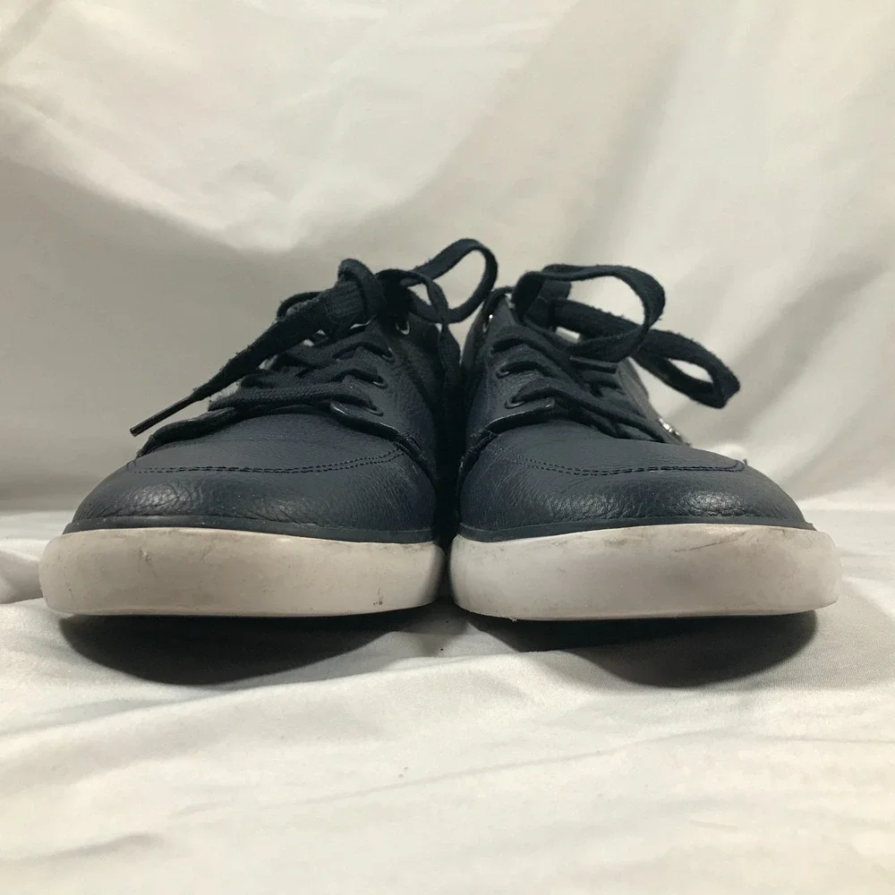 Lacoste Bayliss 118 1 U Navy Blue Crocodile Logo Lace Up Shoes Mens US 8.5 EU 41